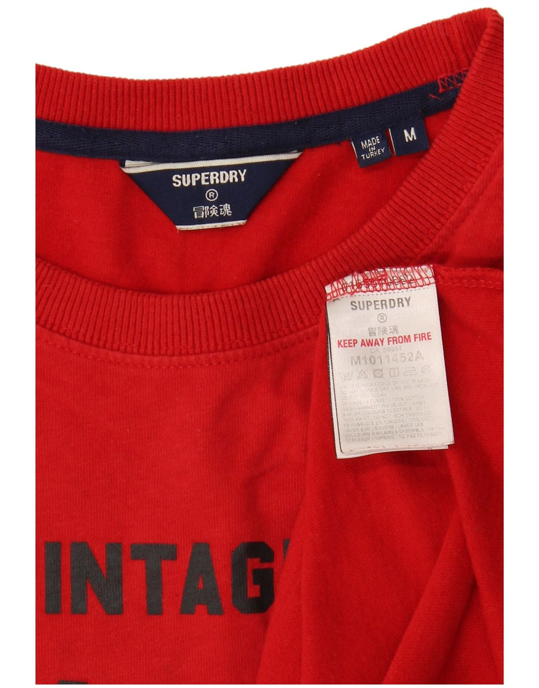 Ανδρικό γραφικό μπλουζάκι SUPERDRY Τοπ μεσαίο κόκκινο βαμβακερό