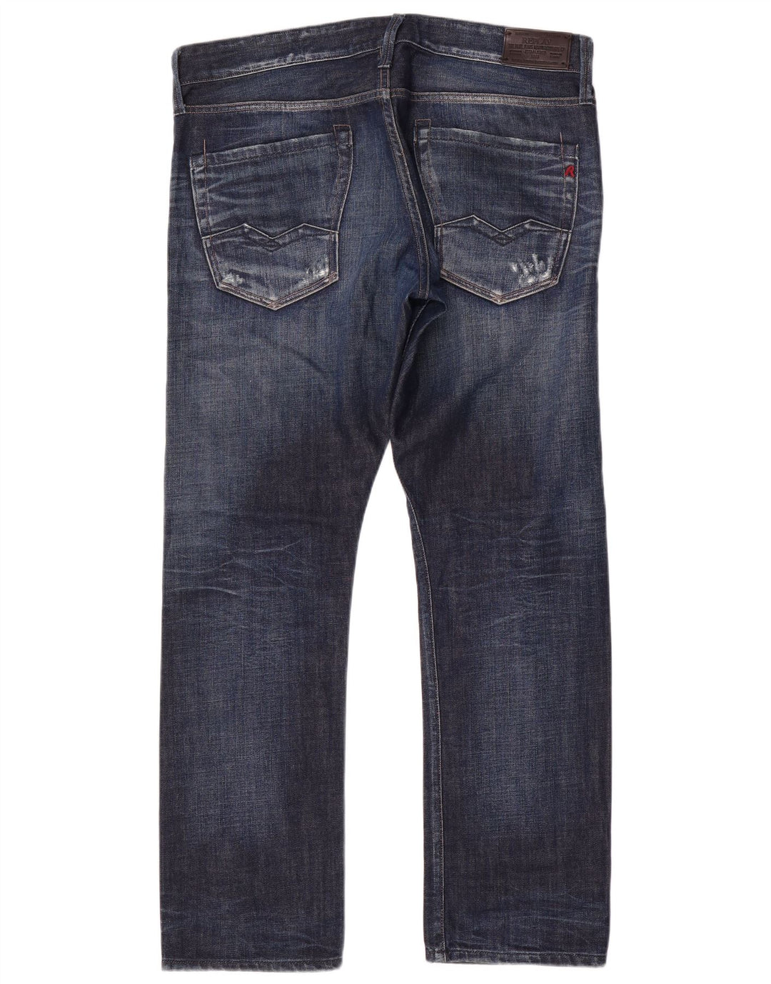 Replay Ανδρικό τζιν Distressed Straight W34 L31 Μπλε βαμβακερό