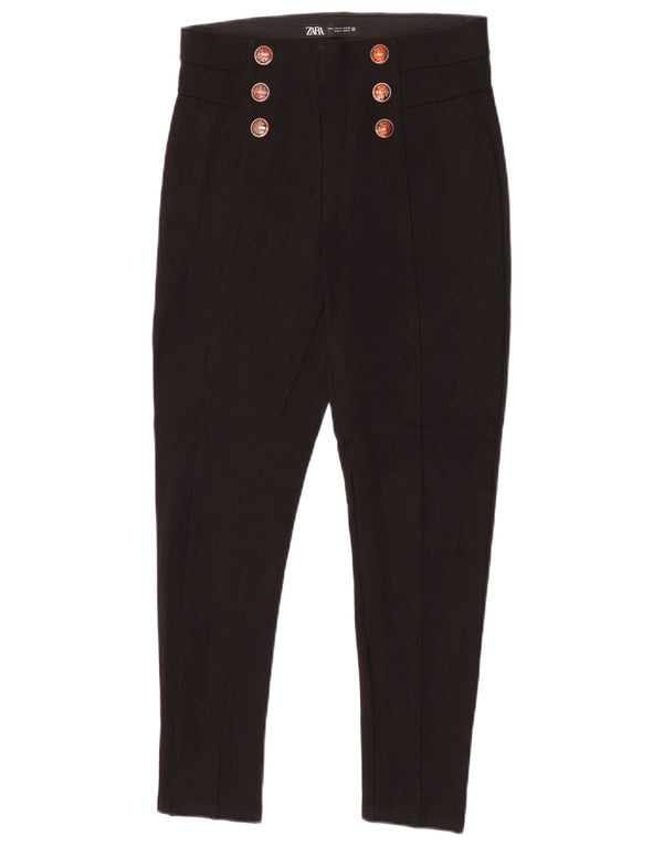 Zara Γυναικείο Slim Casual Παντελόνι Medium W28 L25 Μαύρο