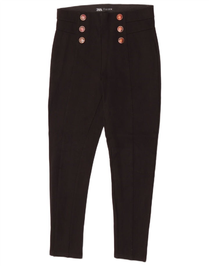 Zara Γυναικείο Slim Casual Παντελόνι Medium W28 L25 Μαύρο
