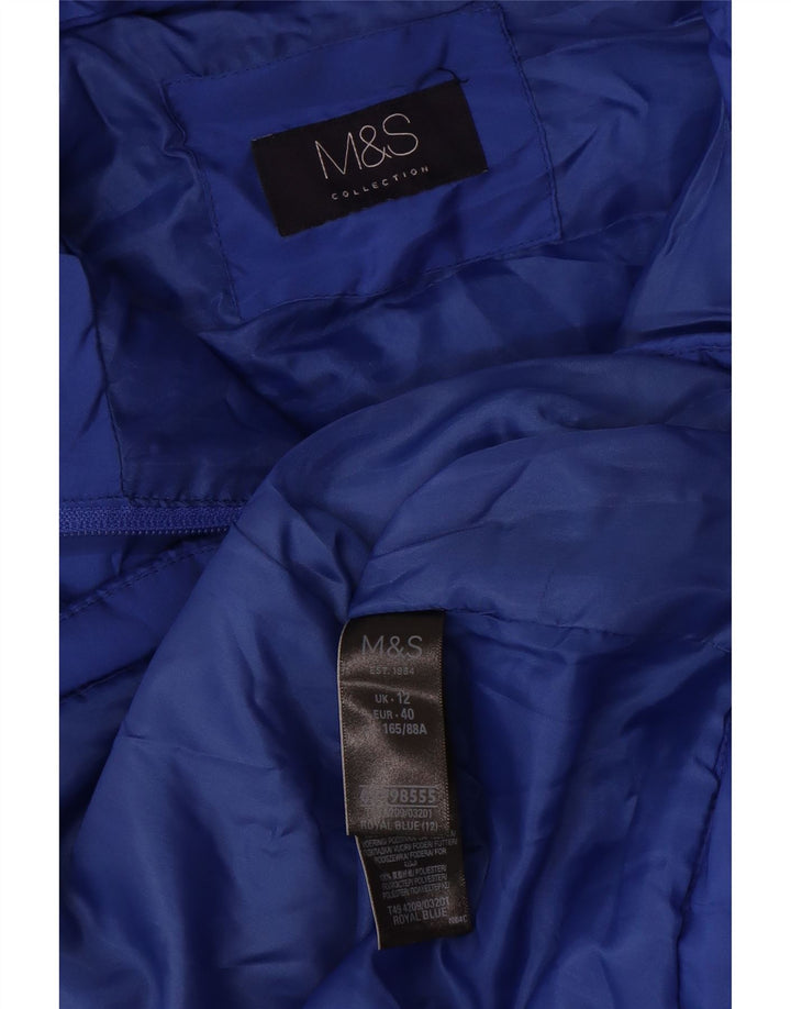 Marks & Spencer Γυναικεία padded Gilet UK 12 Medium Blue Polyester