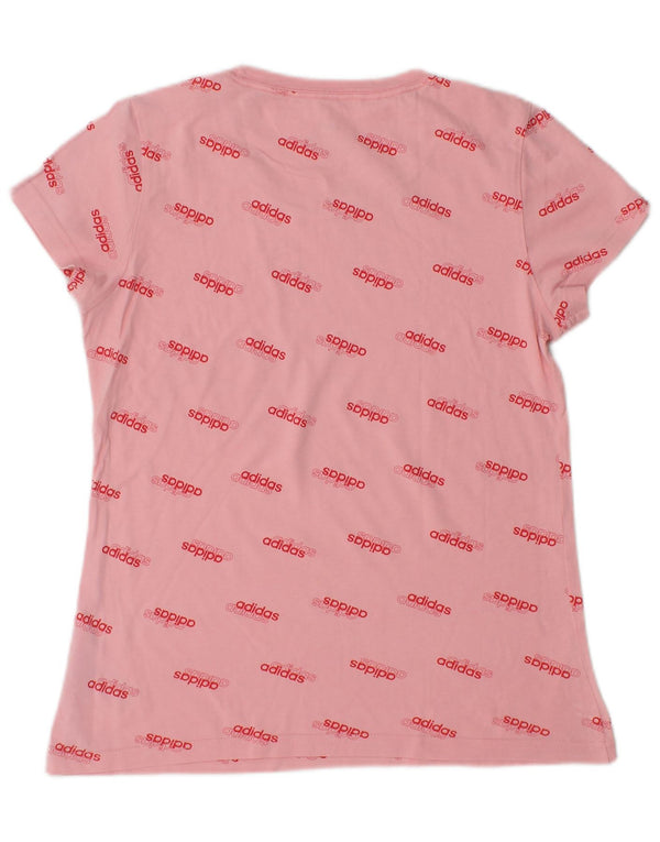 Adidas Graphic T-Shirt Top 14-15 Years Pink Cotton