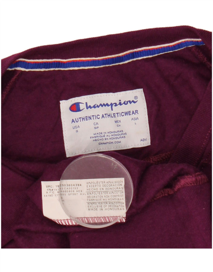 Champion Womens Graphic Oversized Φούτερ Jumper UK 10 Small Purple