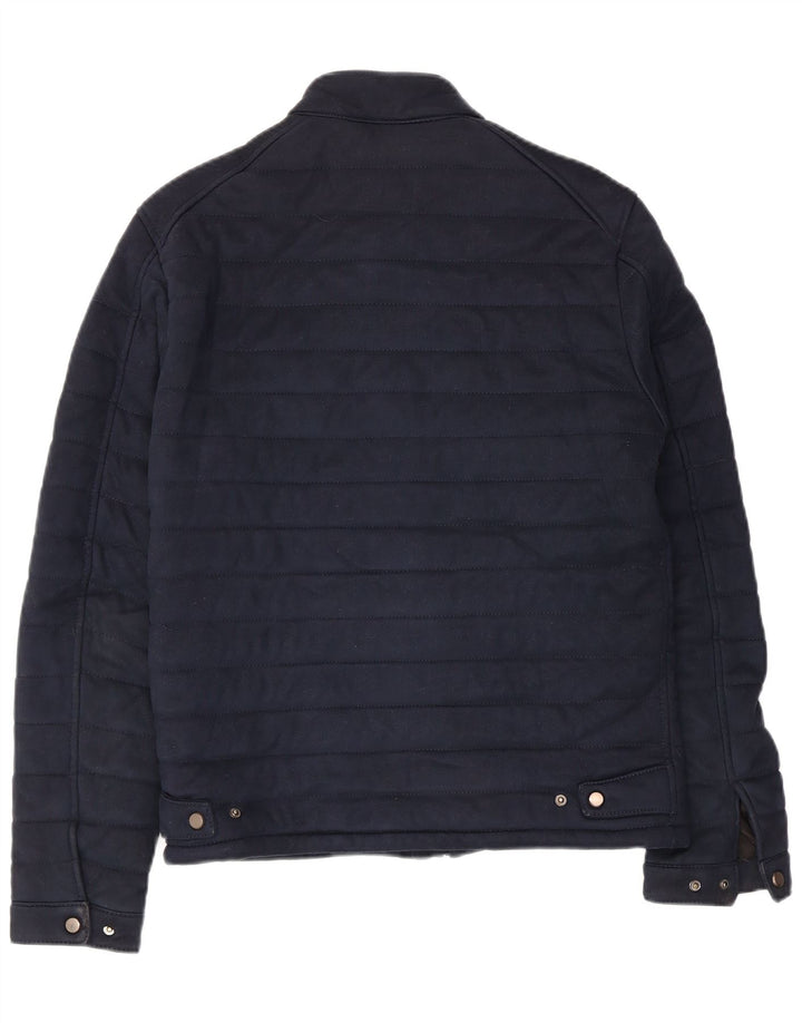 Zara Ανδρικό μπουφάν με επένδυση UK 36 Small Navy Blue Polyester