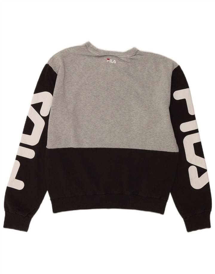Γυναικείο γραφικό φούτερ Fila Jumper UK 10 Small Grey Colourblock