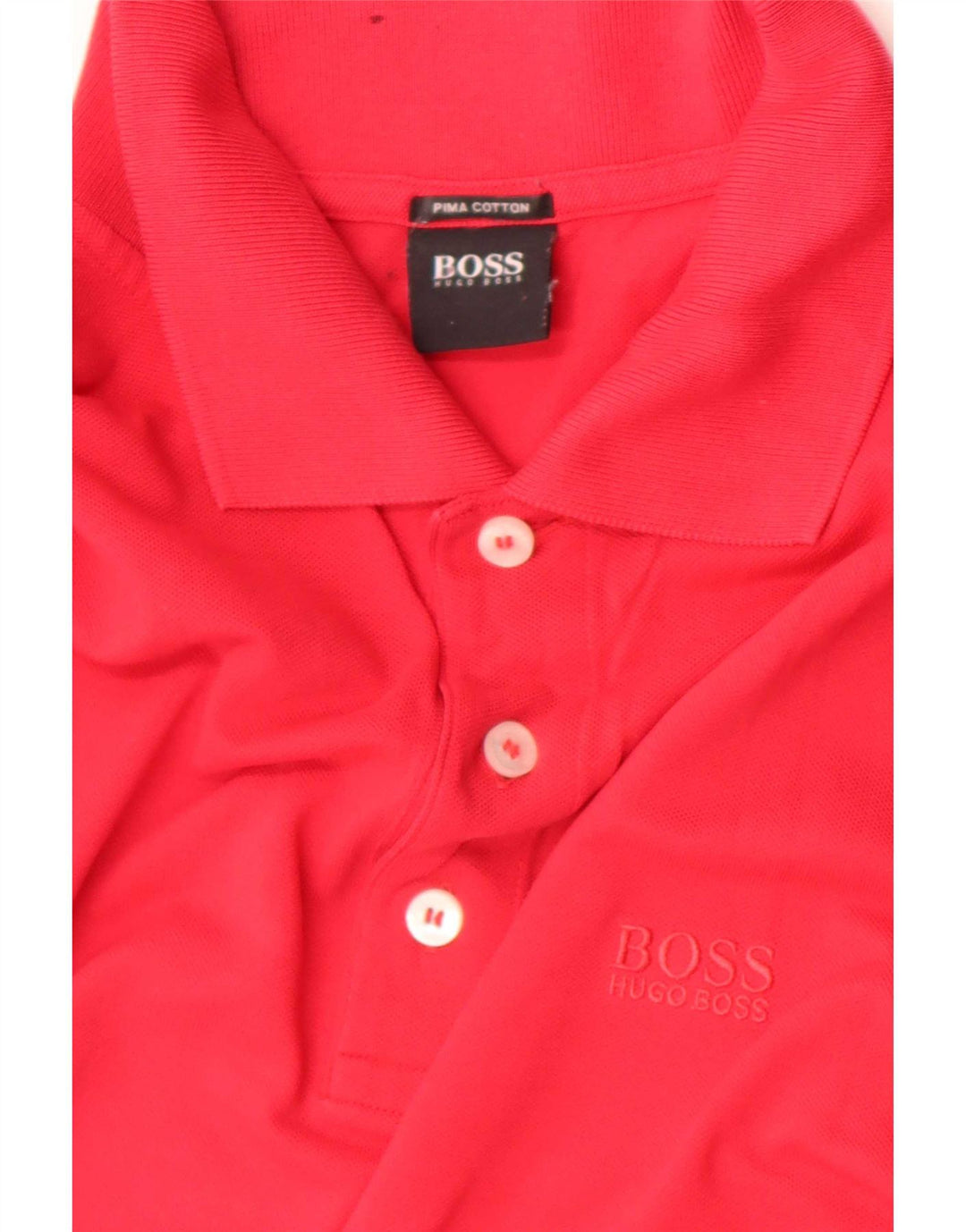 Ανδρικό πουκάμισο πόλο Hugo Boss σε μεγάλο κόκκινο χρώμα