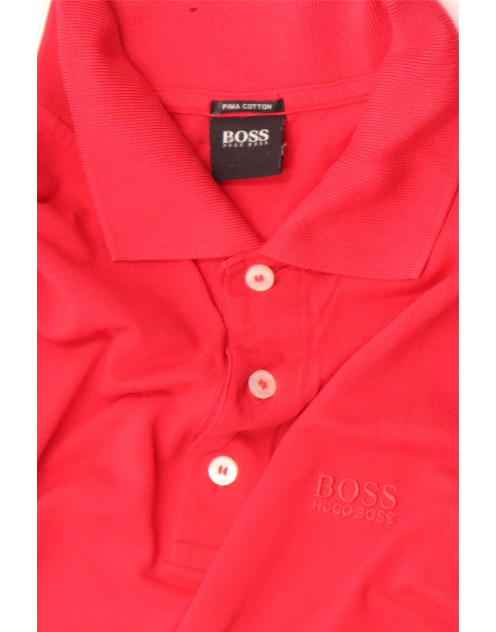 Ανδρικό πουκάμισο πόλο Hugo Boss σε μεγάλο κόκκινο χρώμα