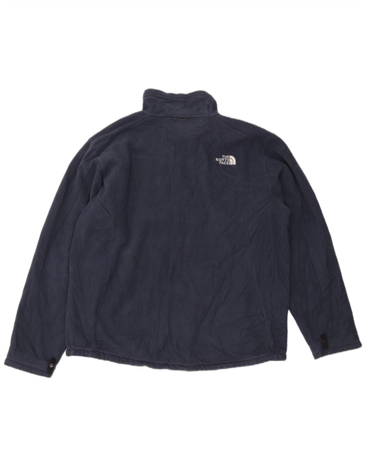 The North Face Mens Liner Fleece Jacket UK 40 Large Navy Blue Polyester