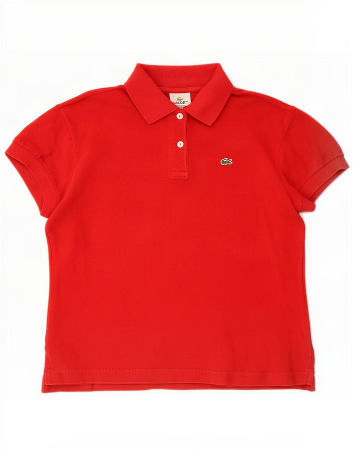 Lacoste Γυναικείο πουκάμισο Polo Crop Μέγεθος 40 Μεσαίο κόκκινο βαμβακερό