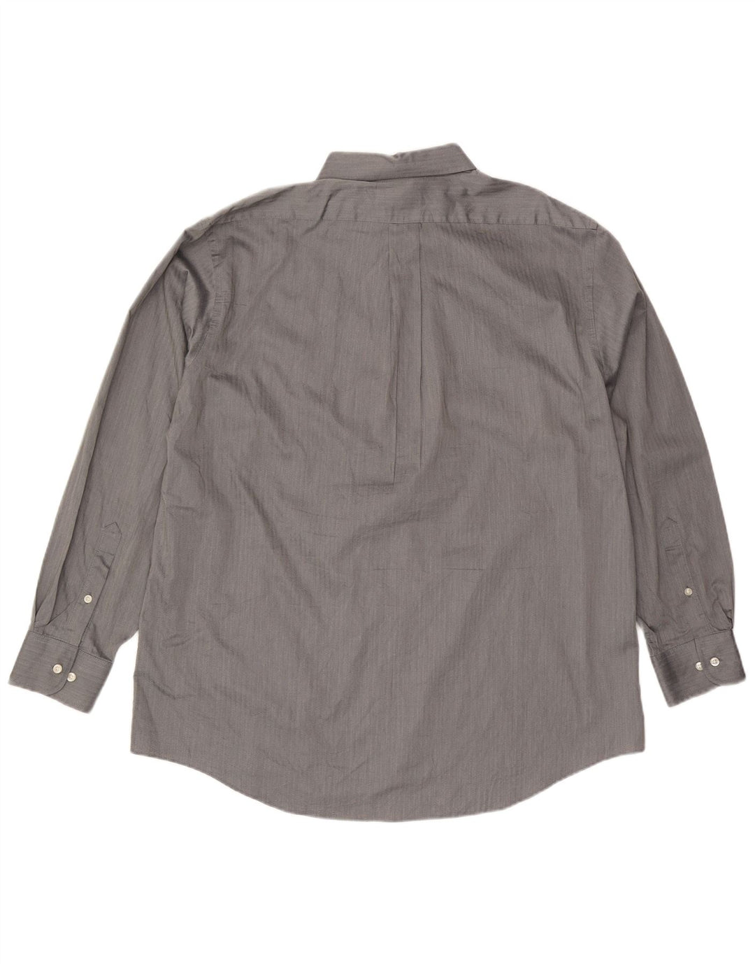 CHAPS Ανδρικό πουκάμισο με κανονική εφαρμογή, μέγεθος 17 1/2 XL Γκρι βαμβακερό ψαροκόκκαλο