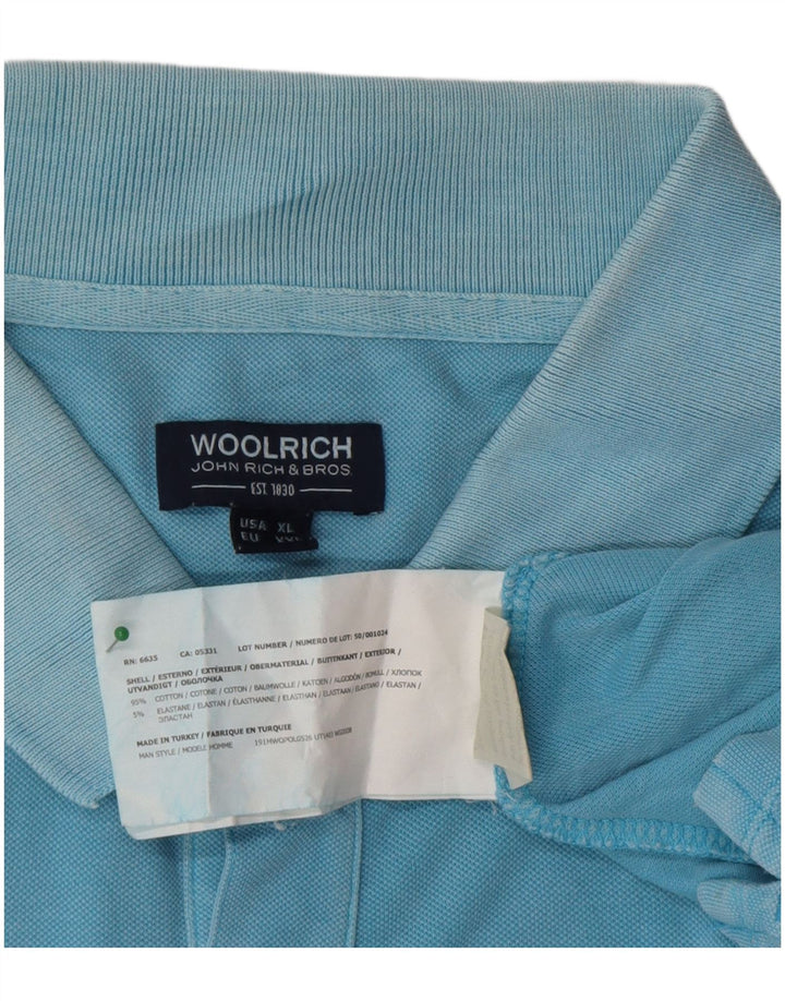 Woolrich Ανδρικό Πόλο Μπλουζάκι 2XL Μπλε βαμβακερό