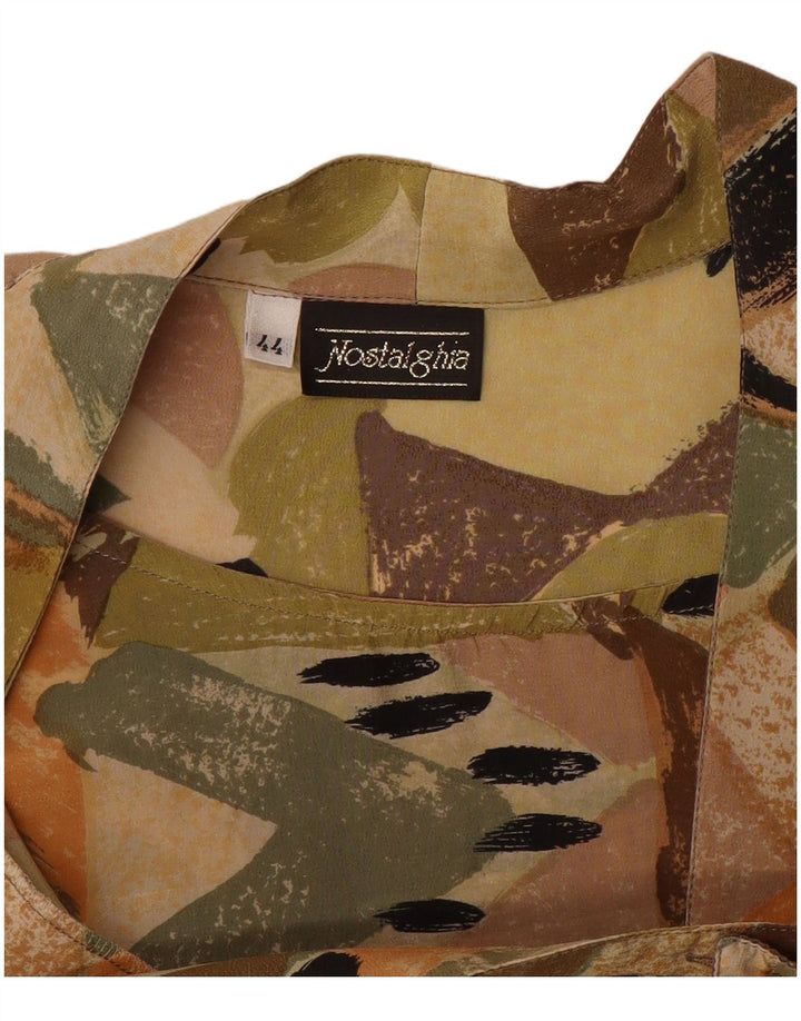 VINTAGE Γυναικείο πουκάμισο Crop Μπλούζα IT 44 Μεσαίο Πολύχρωμο Γεωμετρικό