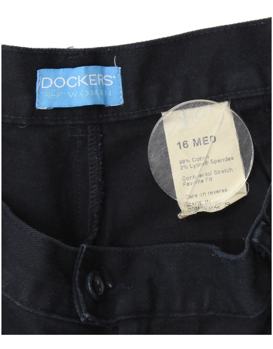 DOCKERS Γυναικείο ψηλόμεσο casual παντελόνι US 16 2XL W34 L30 Navy Blue