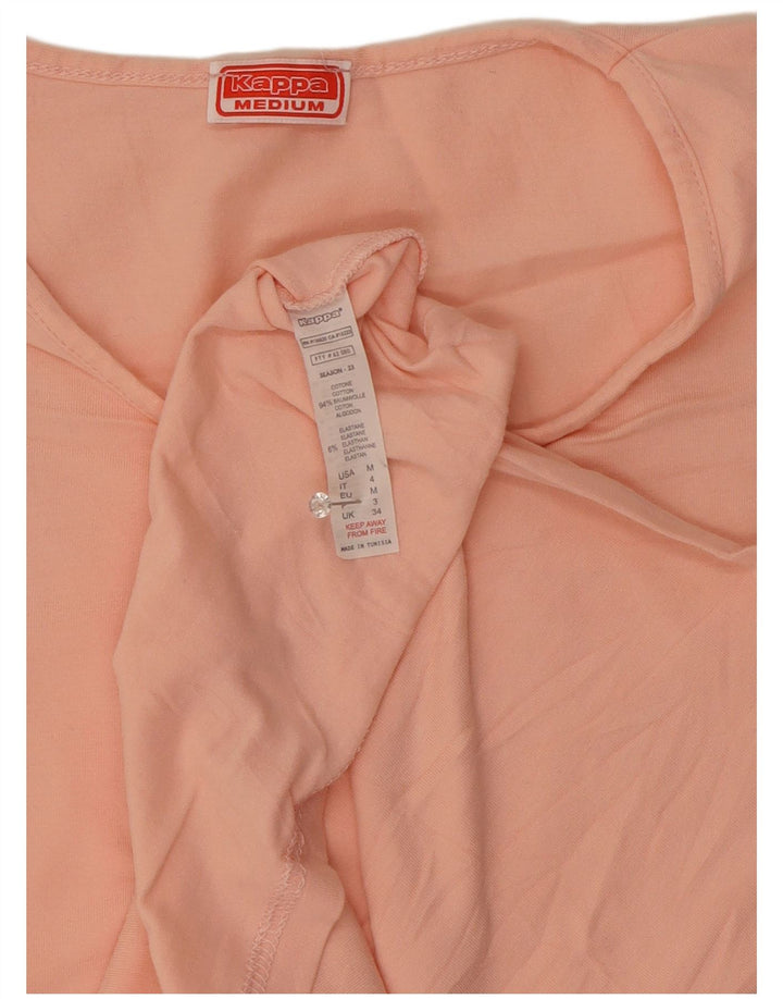 Kappa Γυναικείο T-Shirt Top UK 12 Medium Pink Cotton