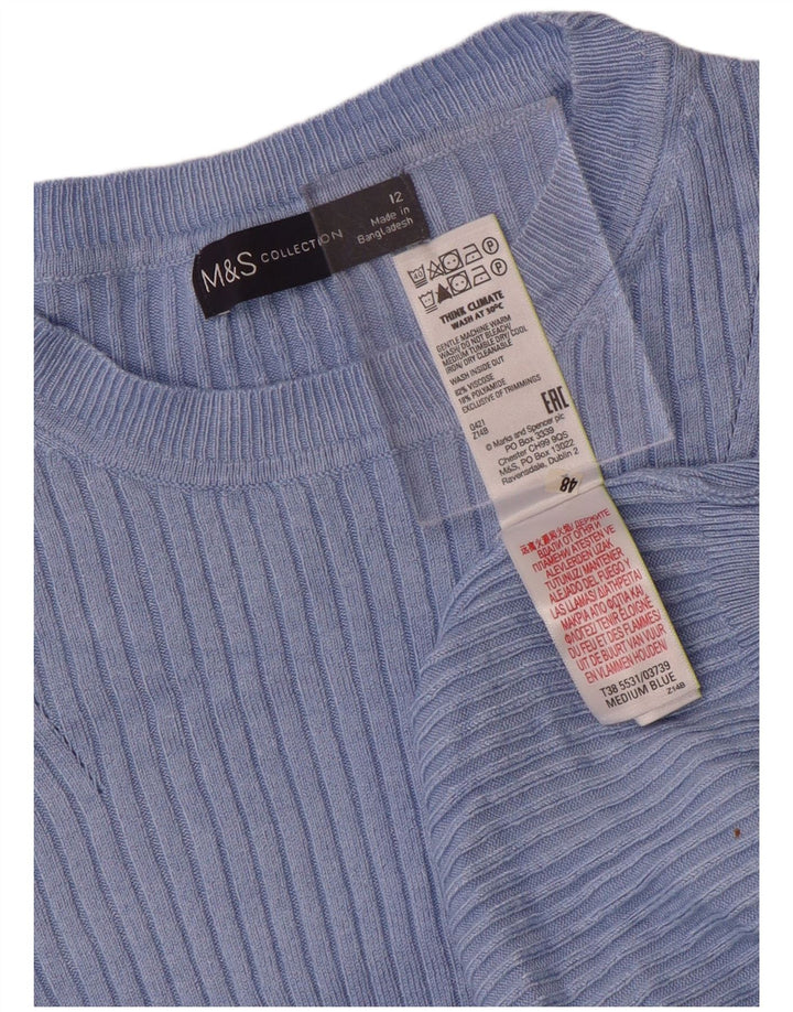Marks & Spencer Γυναικείο πουλόβερ με λαιμόκαυστο UK 12 Medium Blue