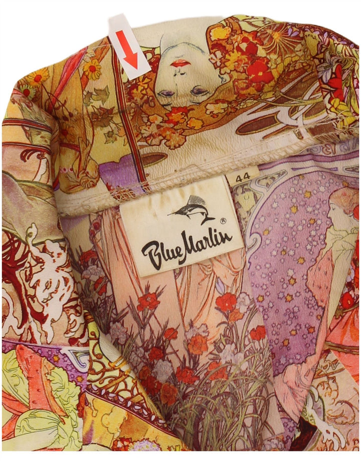 VINTAGE Γυναικείο τζάκετ Blazer με 4 κουμπιά γραφικά IT 44 Μεσαίο Πολύχρωμο