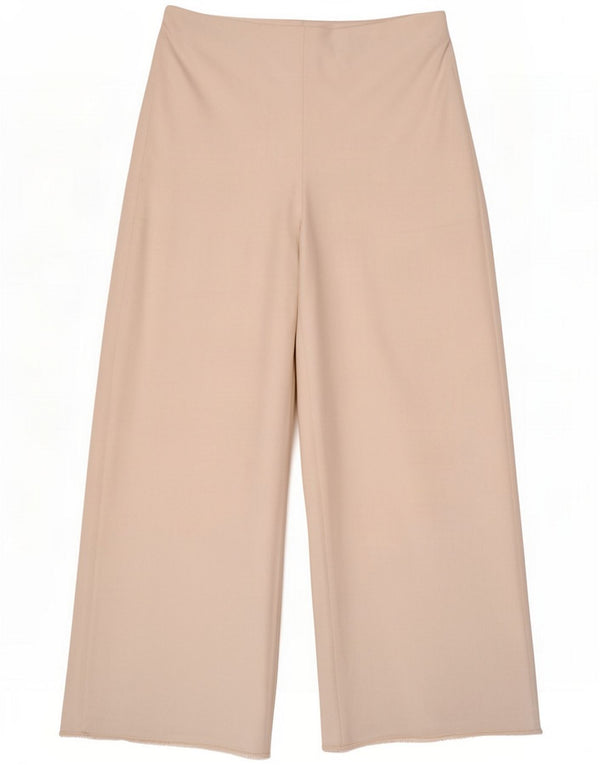 Zara Γυναικείο Wide Leg Casual Παντελόνι Large W30 L30 White