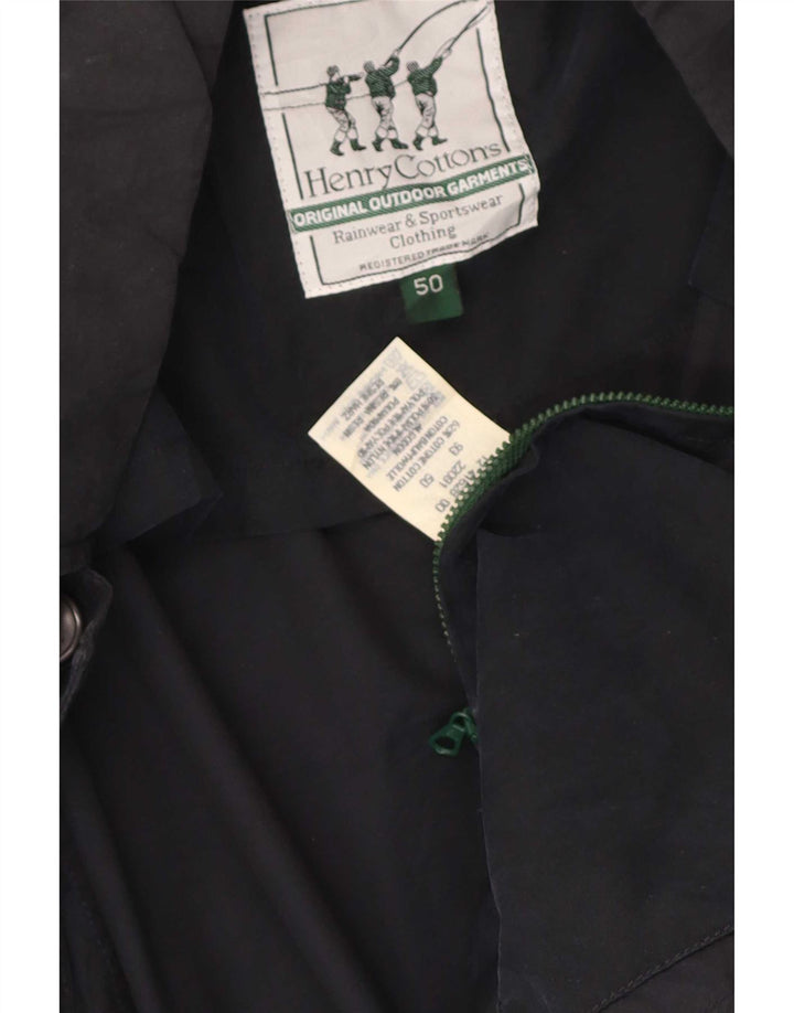 Ανδρικό μπουφάν βροχής Henry Cottons IT 50 Large Navy Blue Cotton