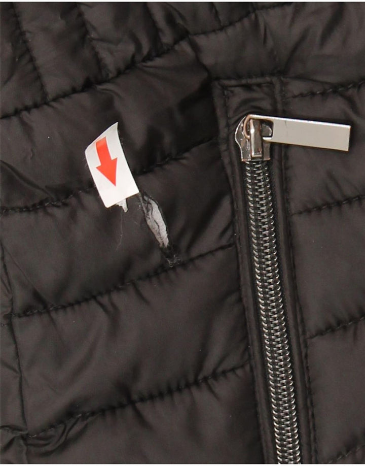 Zara Γυναικείο μπουφάν με κουκούλα UK 10 Small Black Polyester