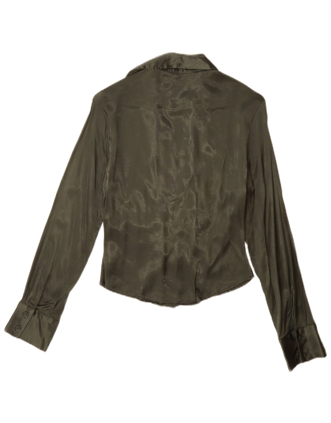 Zara Γυναικείο πουκάμισο Μπλούζα UK 10 Small Green Viscose