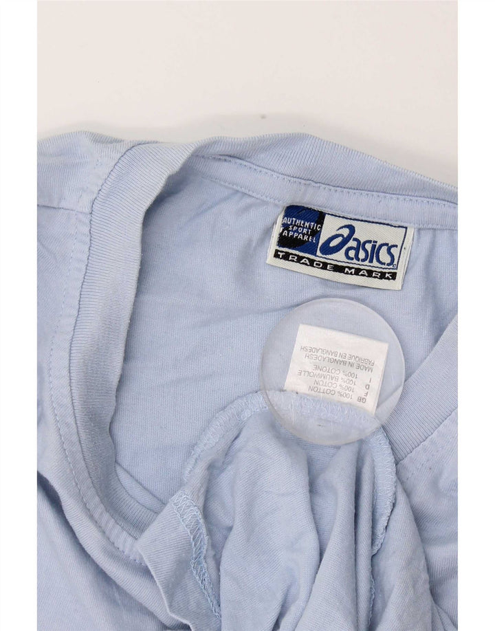 Asics Ανδρικό T-Shirt Top XL Μπλε ριγέ βαμβακερό