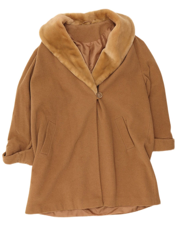 St. Bernard Womens Overcoat UK 14 Large Beige Wool