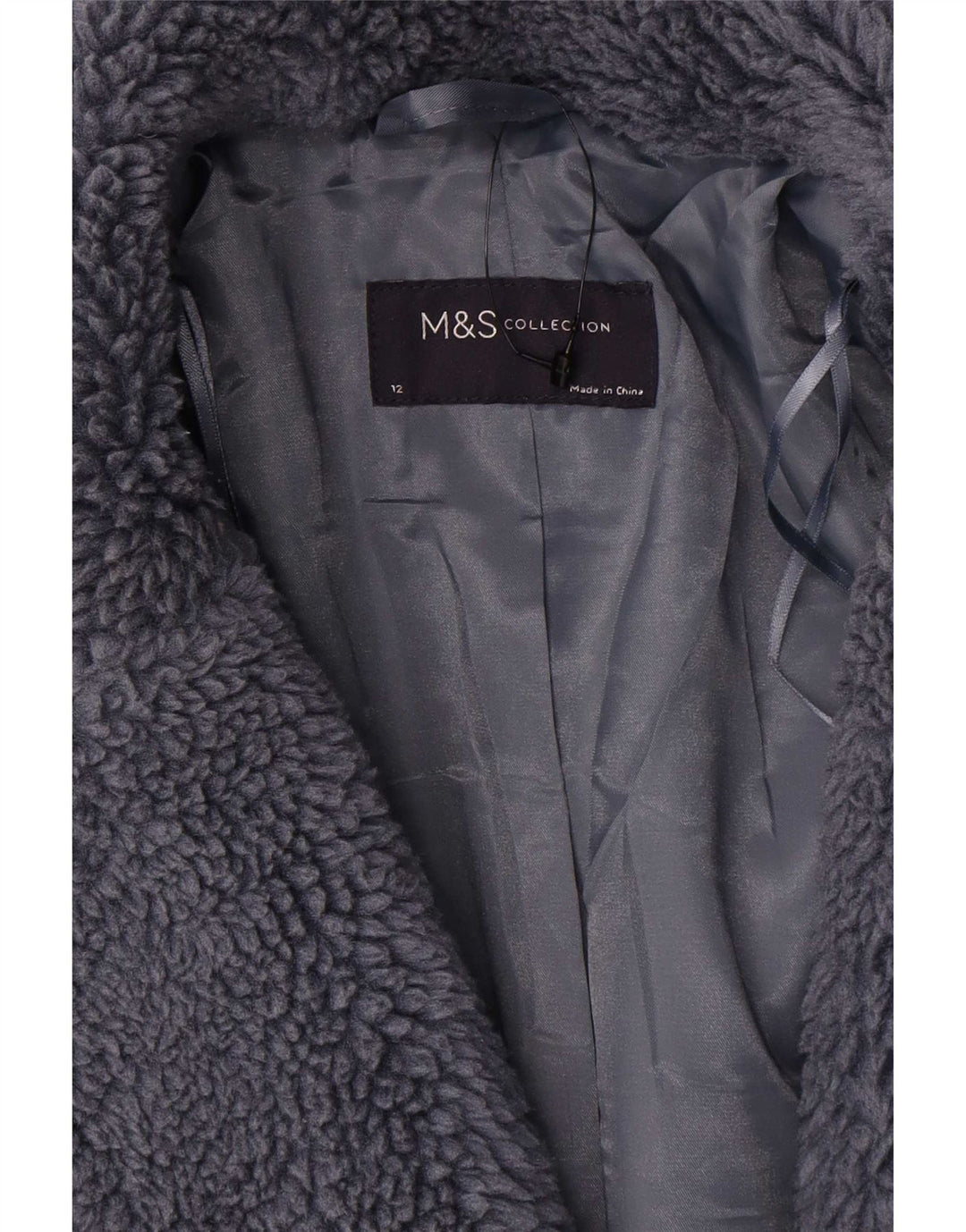 Γυναικείο πανωφόρι από συνθετική γούνα Marks & Spencer Oversized UK 12 Medium Grey