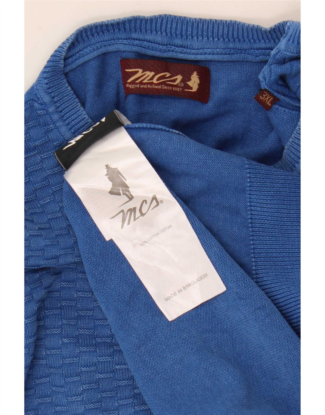 Ανδρικό πουλόβερ Marlboro Classics Crew Neck Jumper 3XL Μπλε βαμβακερό