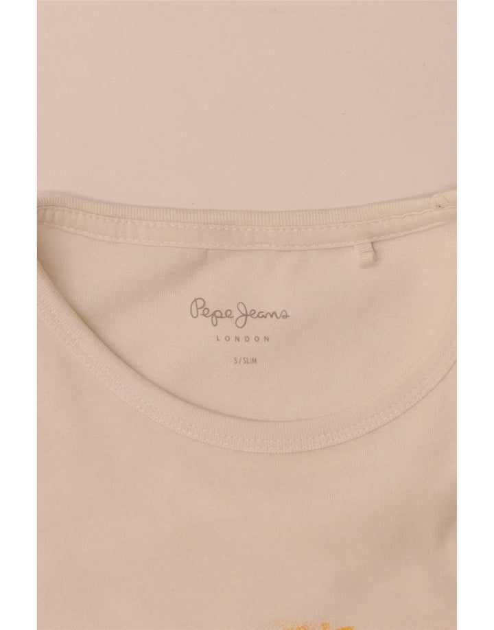 Ανδρικό Slim Graphic T-shirt PEPE Jeans Top Small White