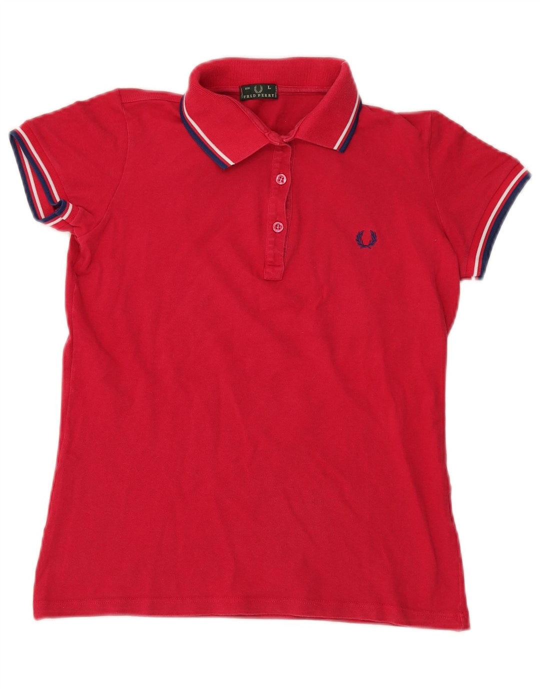 Fred Perry γυναικείο μπλουζάκι πόλο UK 14 μεγάλο κόκκινο