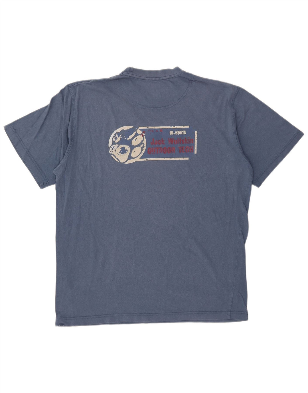 Ανδρικό γραφικό μπλουζάκι JACK WOLFSKIN Μπλουζάκι μεγάλο μπλε ναυτικό βαμβακερό