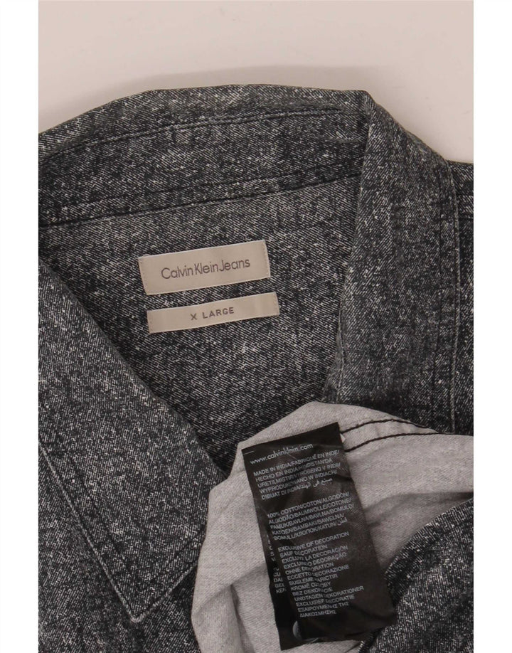 Calvin Klein Jeans Ανδρικό πουκάμισο με Abstract Pattern XL Γκρι βαμβακερό