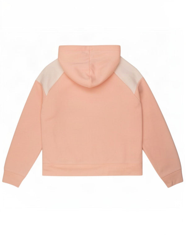 Jordan Girls Graphic Hoodie Jumper 13-14 Years XL Pink Colourblock Cotton