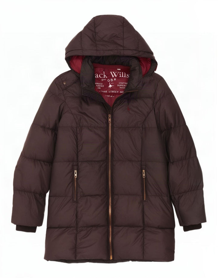 Jack Wills Γυναικείο παλτό με κουκούλα με επένδυση UK 8 Small Grey Polyester