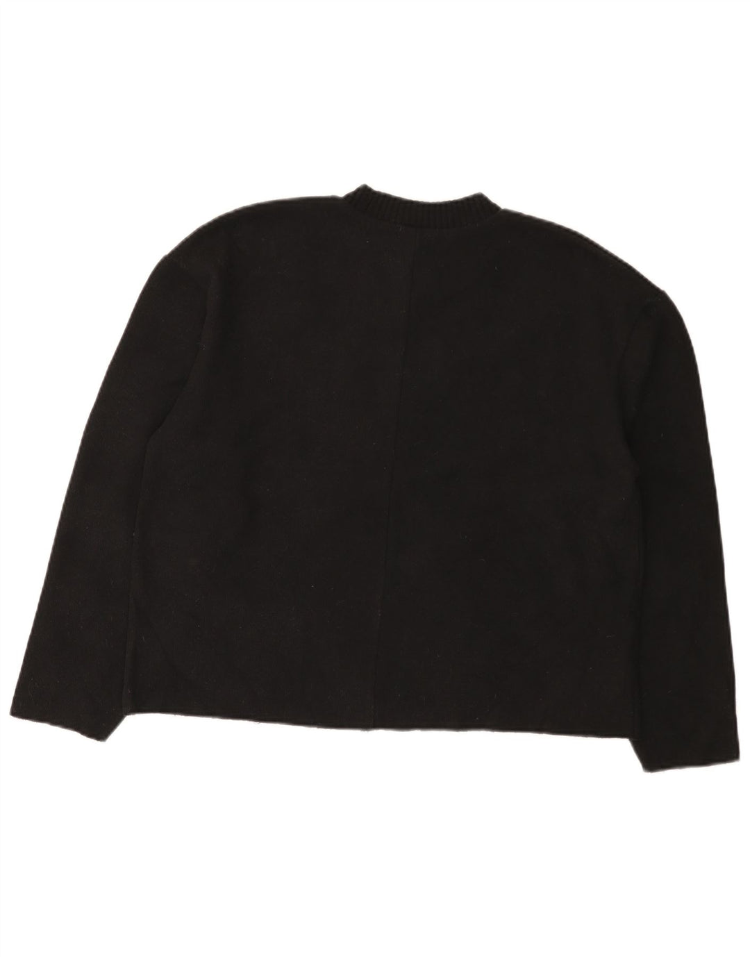Zara Γυναικείο πουλόβερ με λαιμόκοψη UK 14 Medium Μαύρο