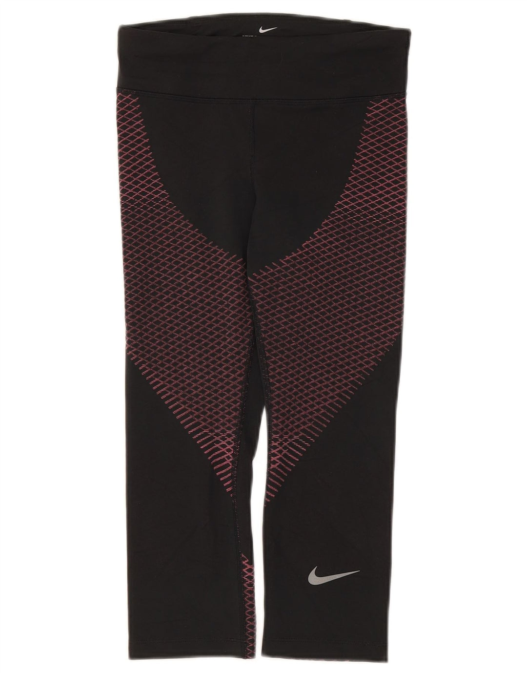 Γυναικεία κολάν Nike Dri Fit Capri UK 8 Μικρός μαύρος γεωμετρικός πολυεστέρας
