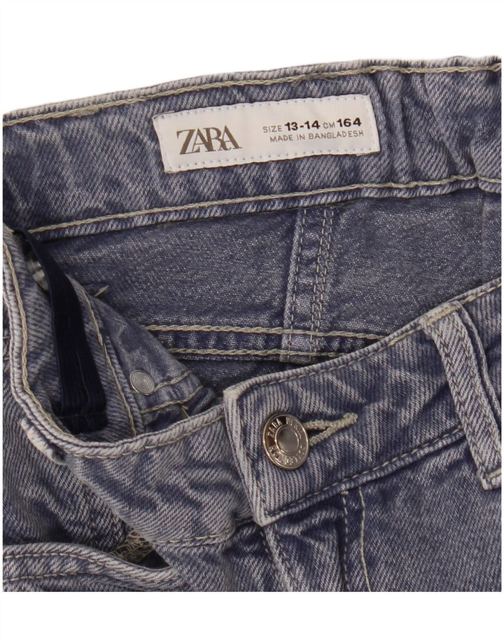 ZARA Girls Loose Jeans 13-14 Years W26 L27 Navy Blue