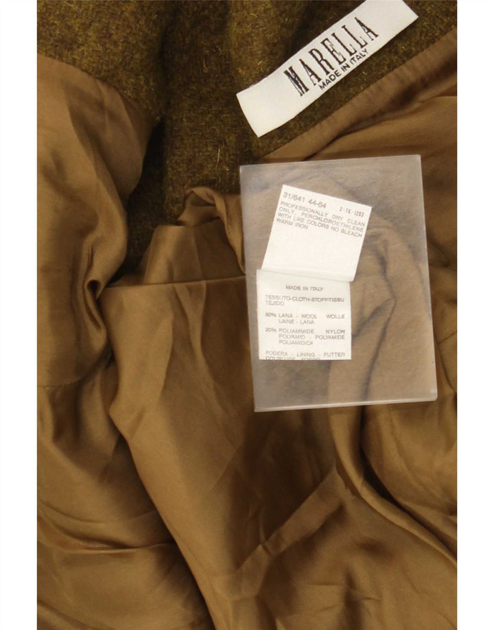 Marella Γυναικείο μπουφάν blazer UK 14 μεγάλο χακί Paisley Wool