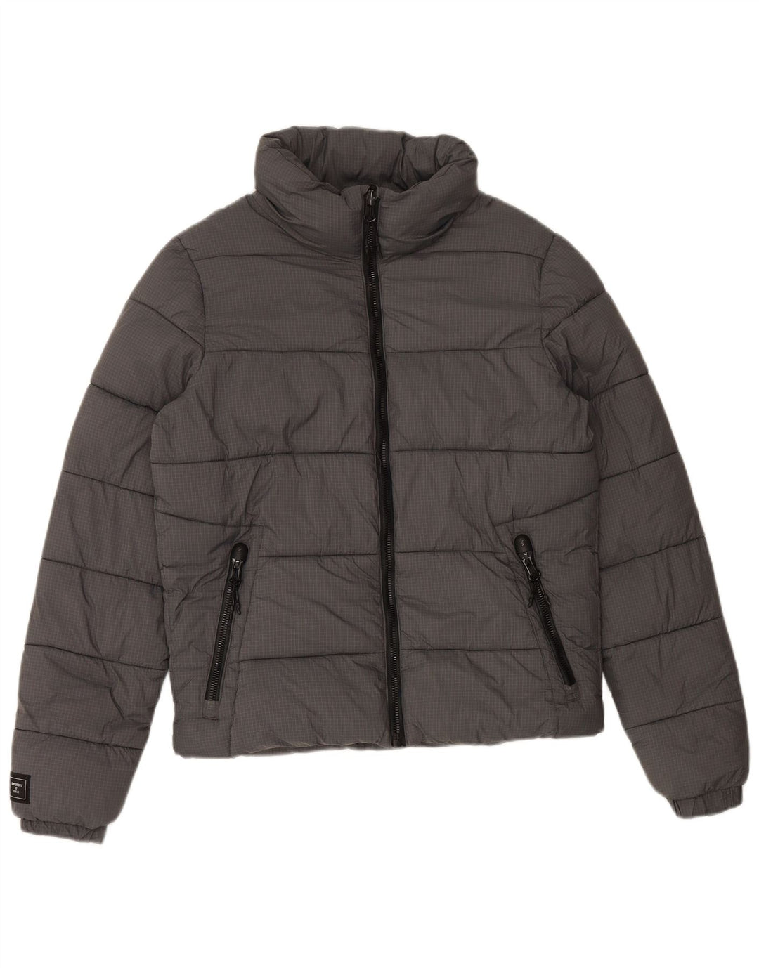 Ανδρικό μπουφάν με επένδυση SUPERDRY UK 36 Small Grey Nylon