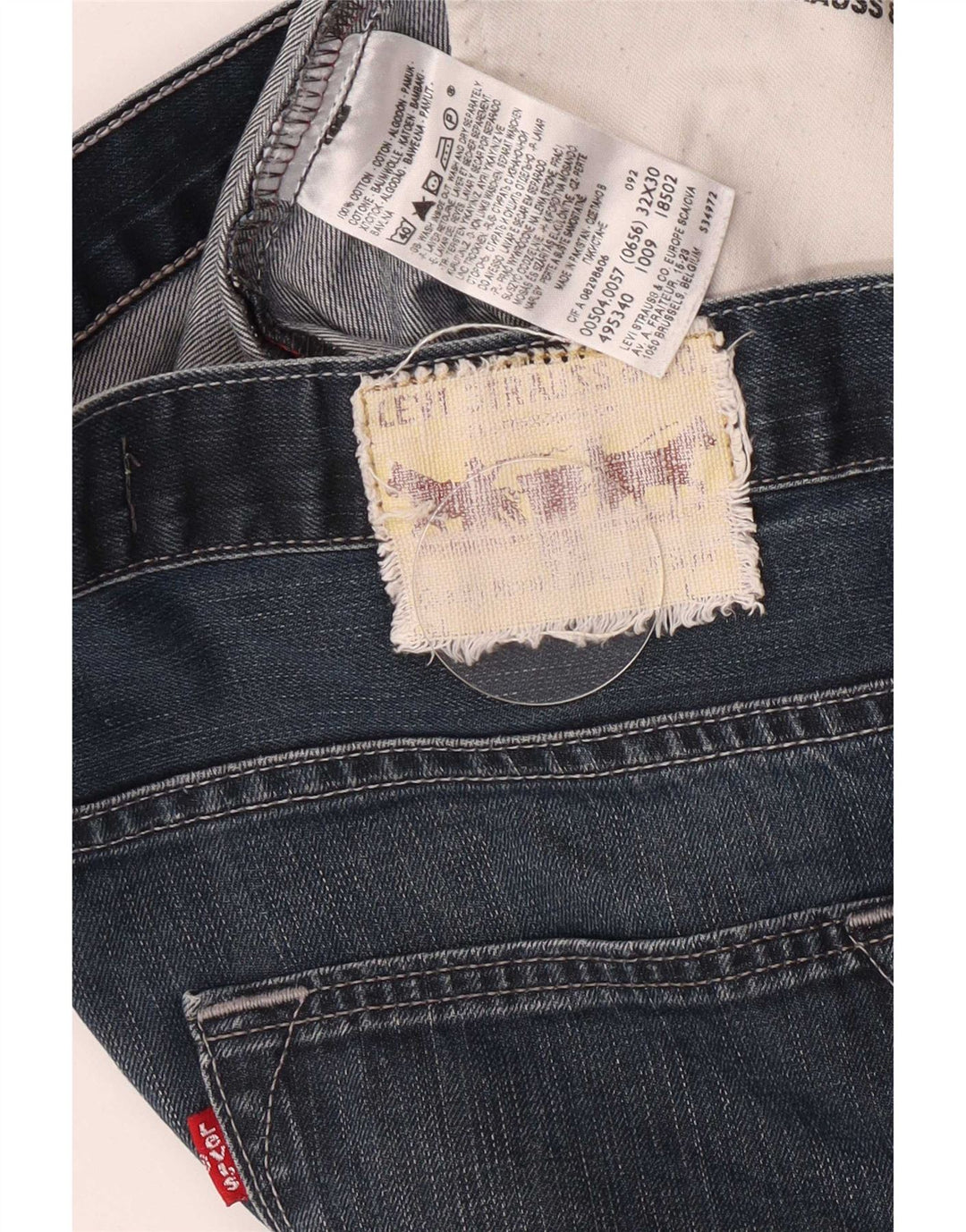 Levi's Mens 504 Straight Jeans W32 L27 Μπλε Βαμβακερό