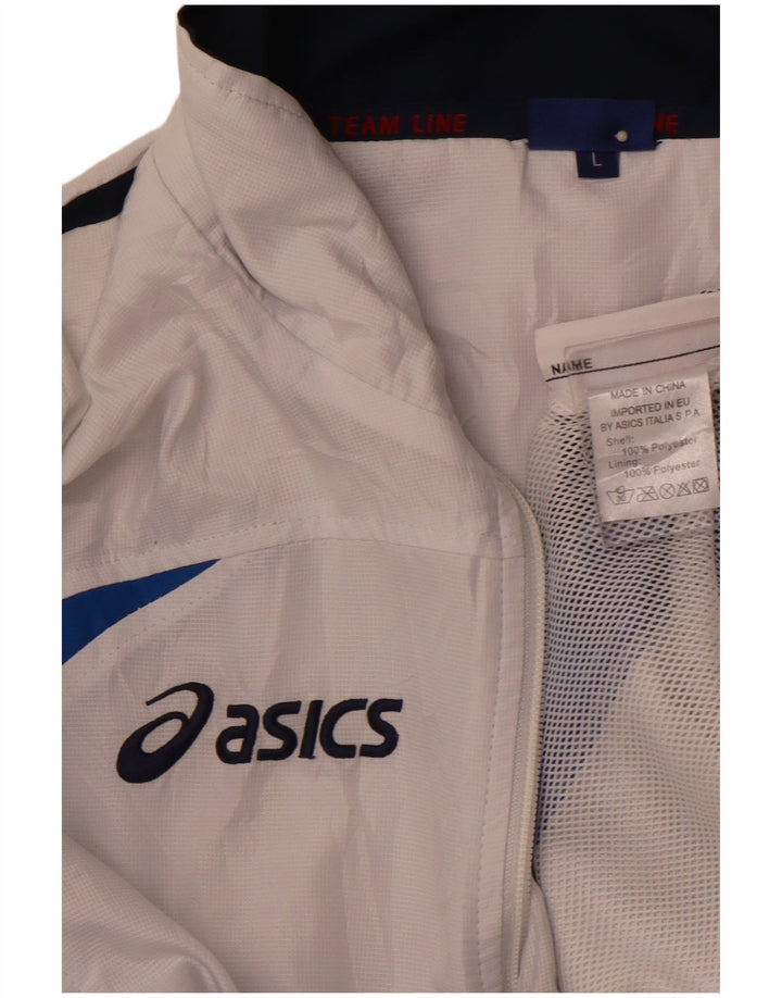 Ανδρική αθλητική φόρμα ASICS Top Jacket Large White Colourblock Polyester