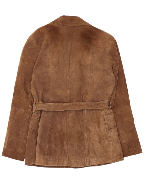 Zabaione Γυναικείο Suede Jacket UK 14 Large Brown Δερμάτινο