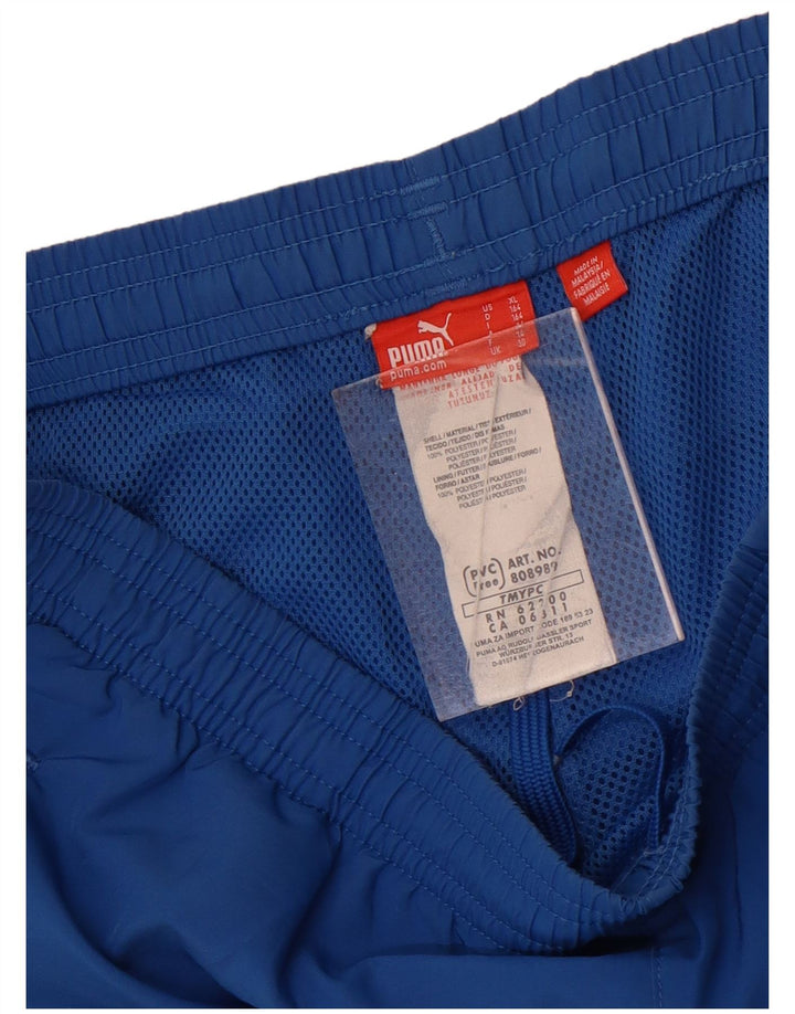 Puma Boys Graphic Sport Short 13-14 Years Blue Polyester