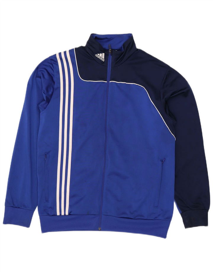 Ανδρική φόρμα Adidas Top Jacket UK 42/44 Large Blue Colorblock Polyester