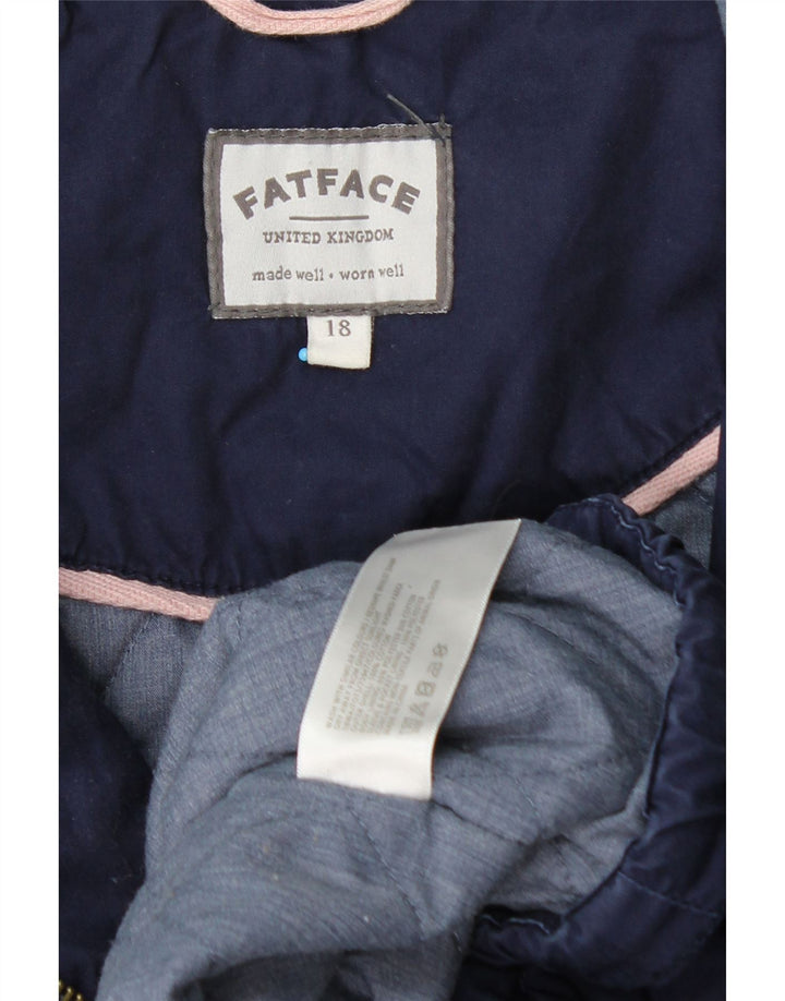Γυναικείο μπουφάν Parka με κουκούλα Fat Face UK 18 XL Navy Blue Cotton