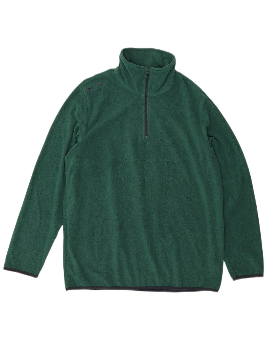 Lotto Mens Zip Neck Fleece Jumper XL Green Polyester