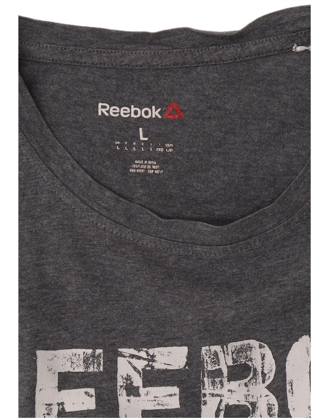 Ανδρικό γραφικό T-Shirt Reebok Top Large Grey