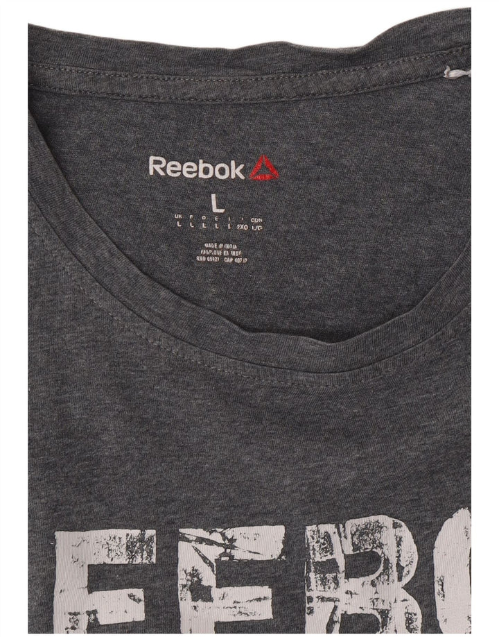 Ανδρικό γραφικό T-Shirt Reebok Top Large Grey
