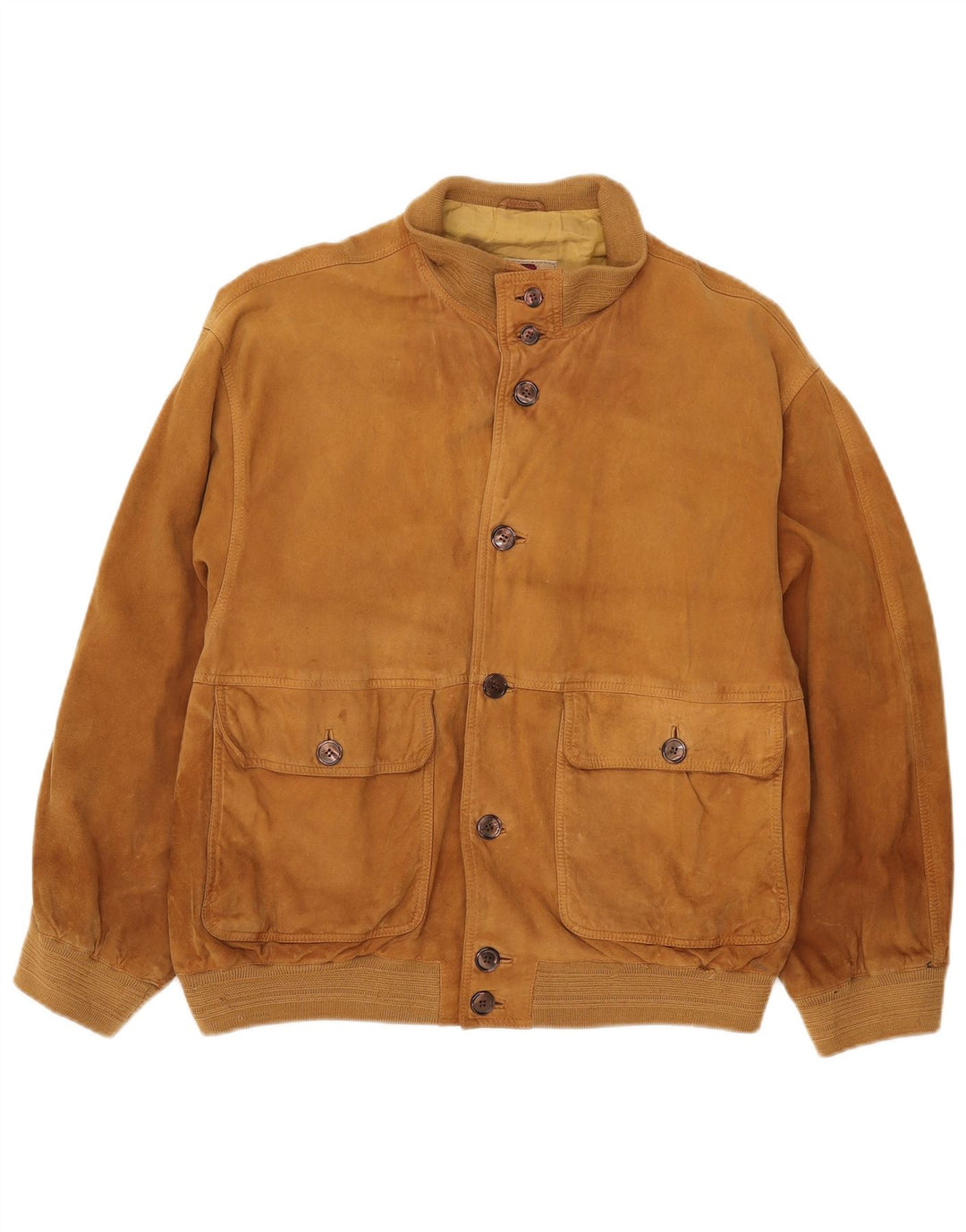 Vintage Ανδρικό Suede Bomber Jacket UK 40 Large Beige