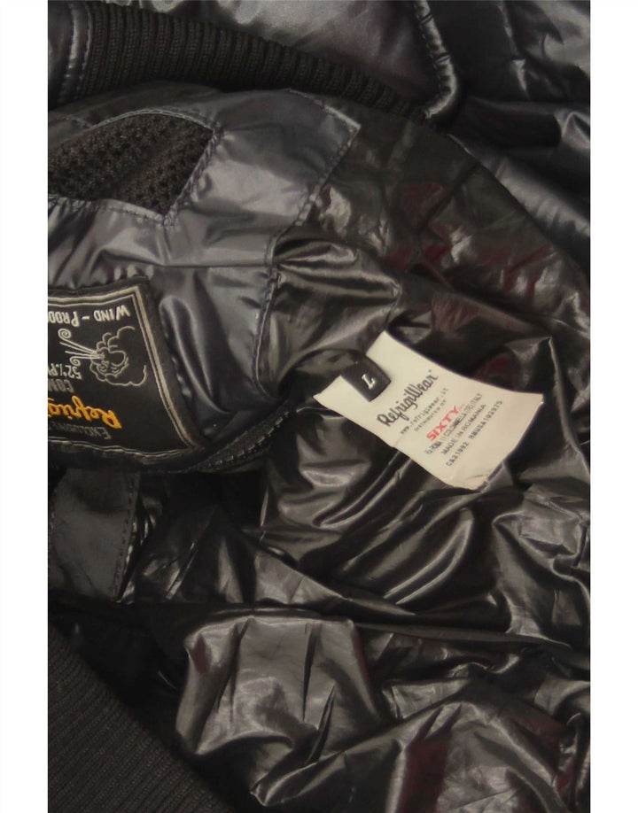 Refrigiwear Ανδρικό μπουφάν με επένδυση UK 40 μεγάλο μαύρο πολυεστέρα